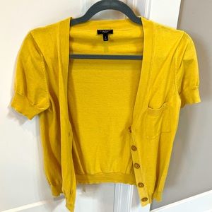 Yellow button down small